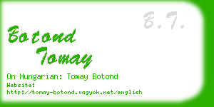 botond tomay business card